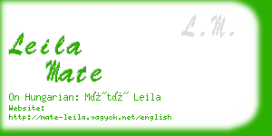 leila mate business card